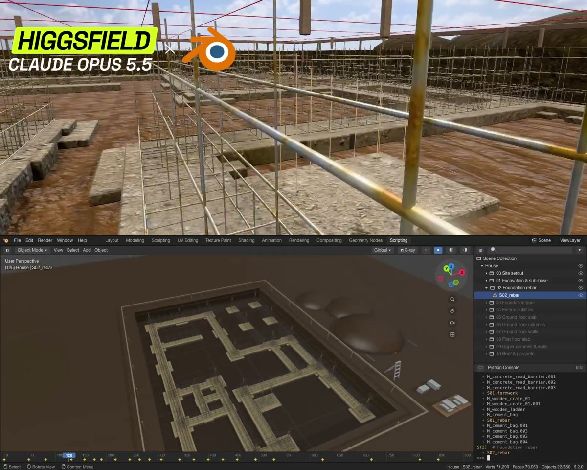 3D model of a house and its viewer