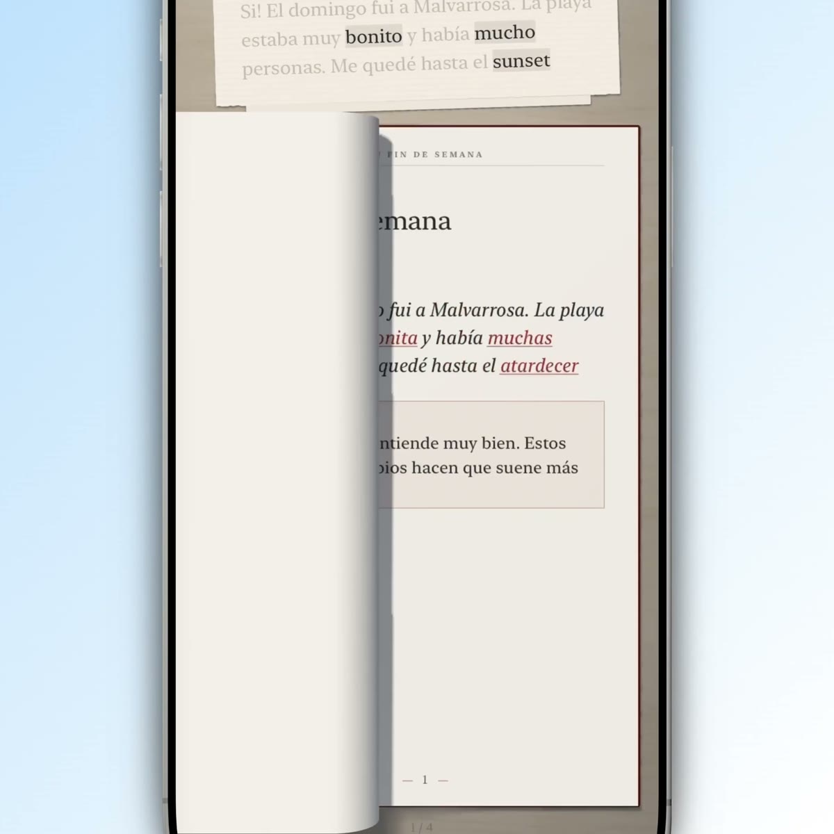 Letters Abroad app screen