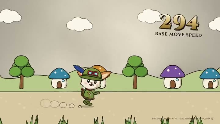 Hand-drawn-style Teemo intro video drawn in code